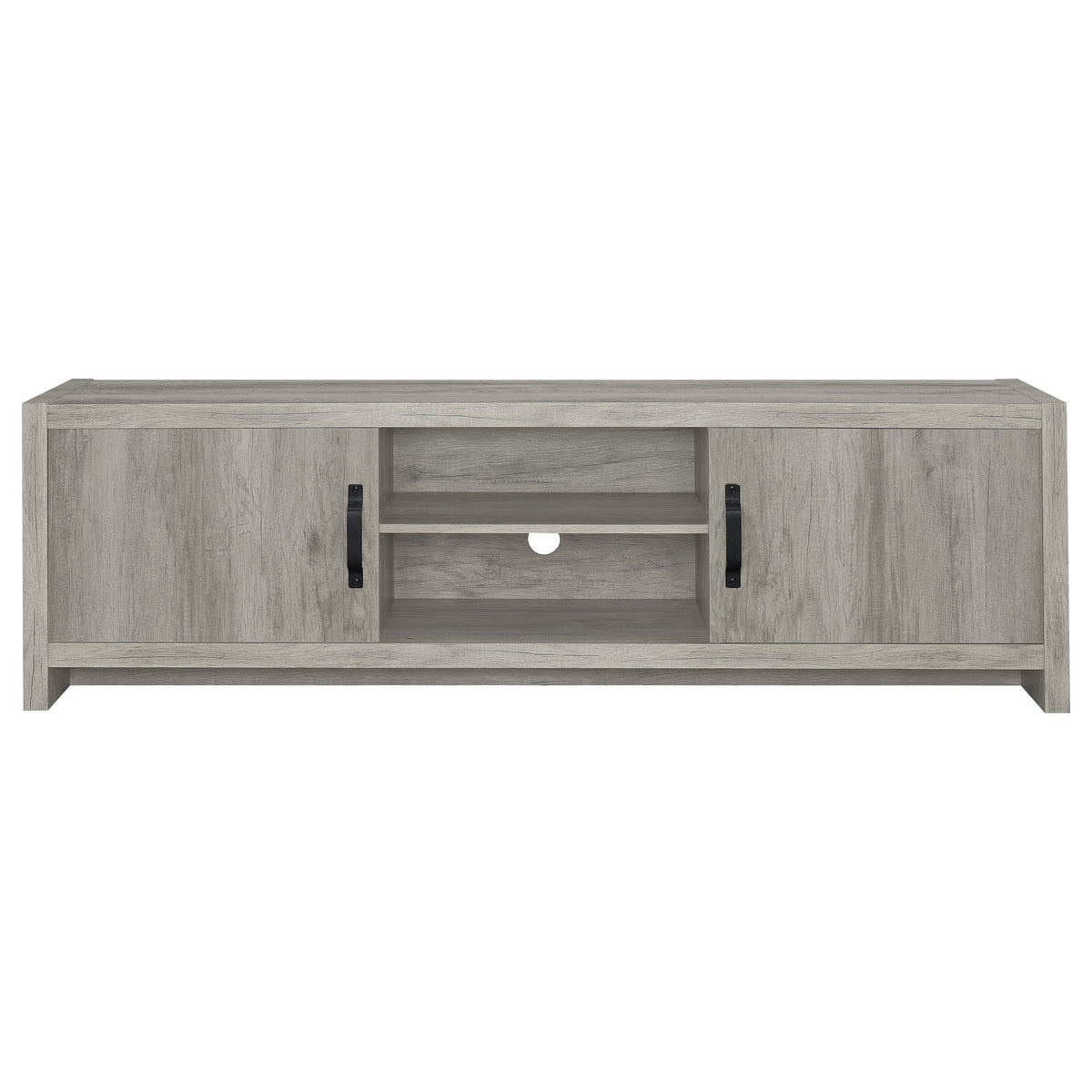 Burke 2-door Engineered Wood 71-inch TV Stand Grey Driftwood