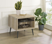 Welsh Square Engineered Wood Side End Table Distressed Pine Default Title