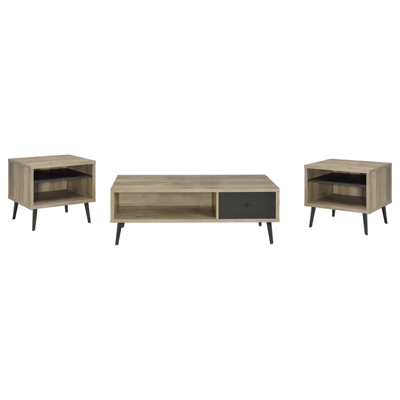 Welsh Coffee and End Table Set Distressed Pine