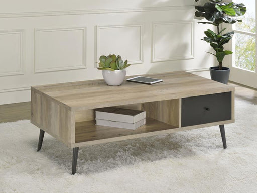 Welsh 1-drawer Engineered Wood Coffee Table Distressed Pine Default Title