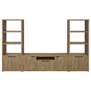 Tabby 3-shelf Engineered Wood Media Tower Mango
