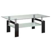 Dyer 1-shelf Rectangular Glass Top Coffee Table