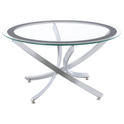 Brooke Round Coffee and End Table Set Brass