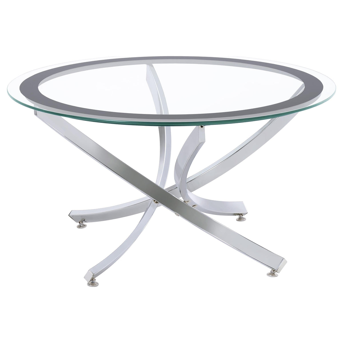 Brooke Round Coffee and End Table Set Brass