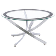 Brooke Round Coffee and End Table Set Brass