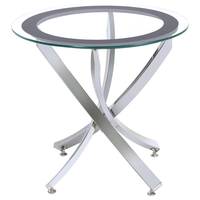 Brooke Round Coffee and End Table Set Brass
