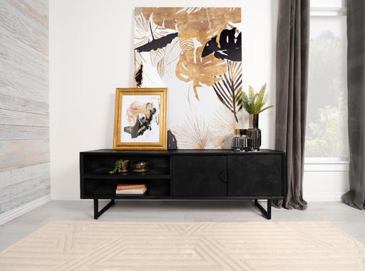 Marsden 2-door Mango Wood 70-inch TV Stand Charcoal Black Default Title