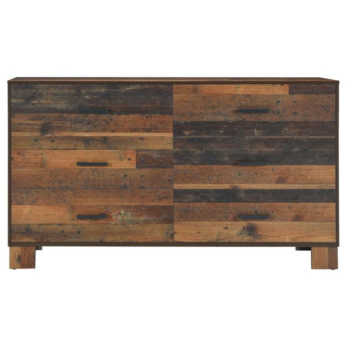 Sidney - 6-Drawer Dresser - Rustic Pine