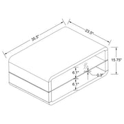 Elana 1-shelf Rectangular Coffee Table White High Gloss