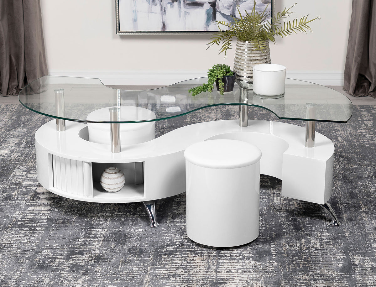 Buckley Coffee Table and Stools Set