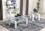 Dyer 1-shelf Rectangular Glass Top Coffee Table