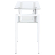 Dyer Rectangular Glass Top Entryway Sofa Console Table
