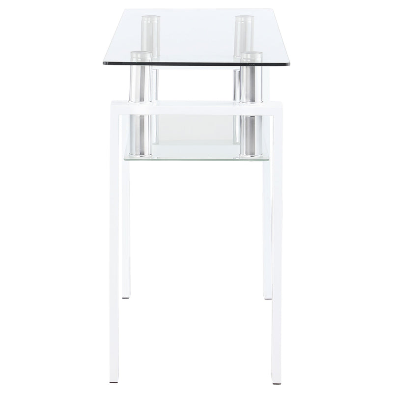 Dyer Rectangular Glass Top Entryway Sofa Console Table
