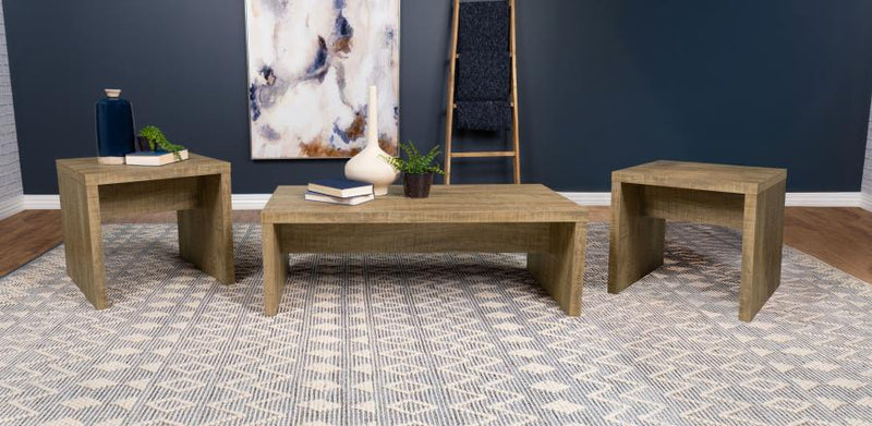 Lynette Rectangular Coffee and End Table Set Mango 3-piece