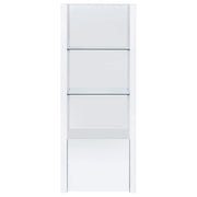 Jude 3-shelf Engineered Wood Media Tower High Gloss White