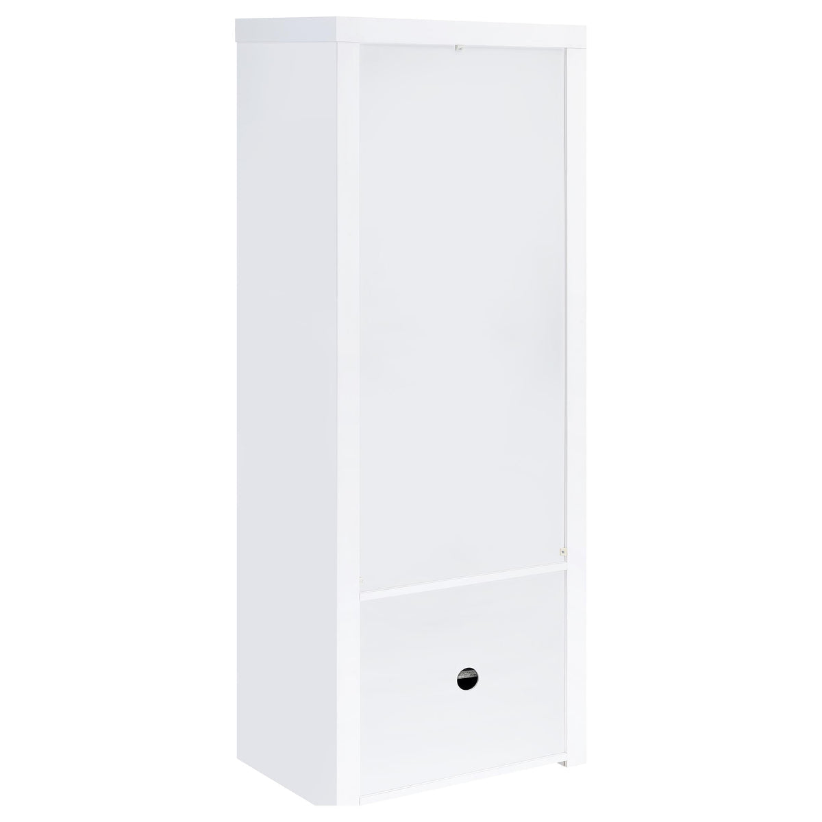 Jude 3-shelf Engineered Wood Media Tower High Gloss White