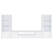 Jude 3-shelf Engineered Wood Media Tower High Gloss White
