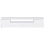 Jude 2-door Engineered Wood 79-inch TV Stand High Gloss White