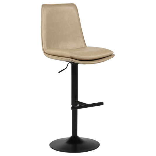 Eldridge Faux Leather Upholstered Adjustable Bar Stool Tan