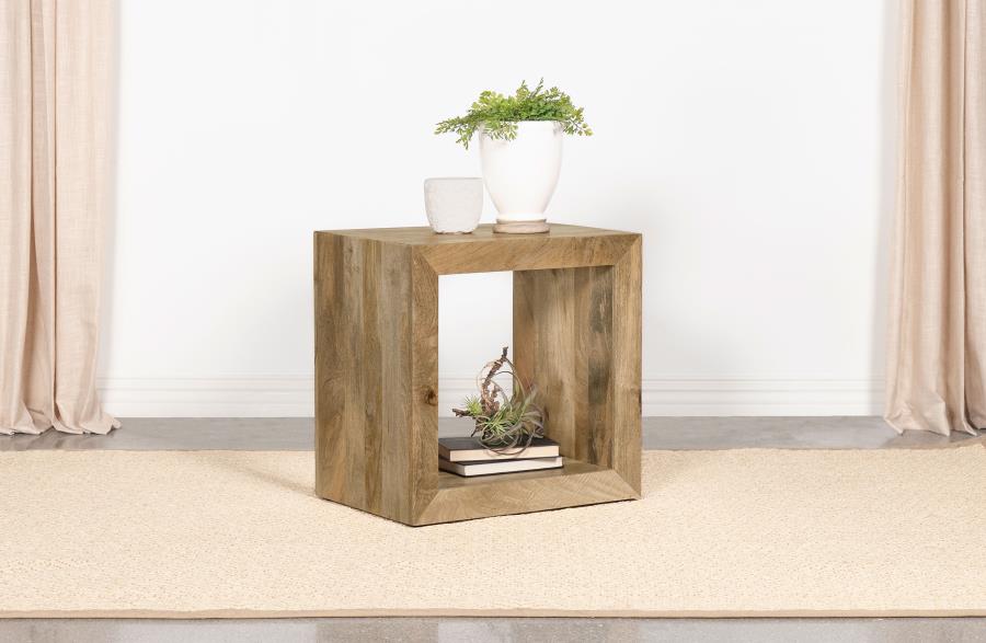 Benton Rectangular Solid Wood End Table Natural Default Title