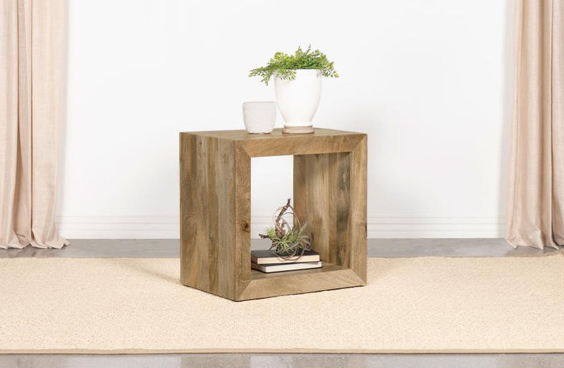 Benton Rectangular Solid Wood End Table Natural Default Title