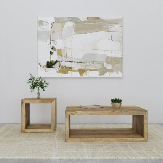 Benton Solid Mango Coffee and End Table Set Natural 2-piece