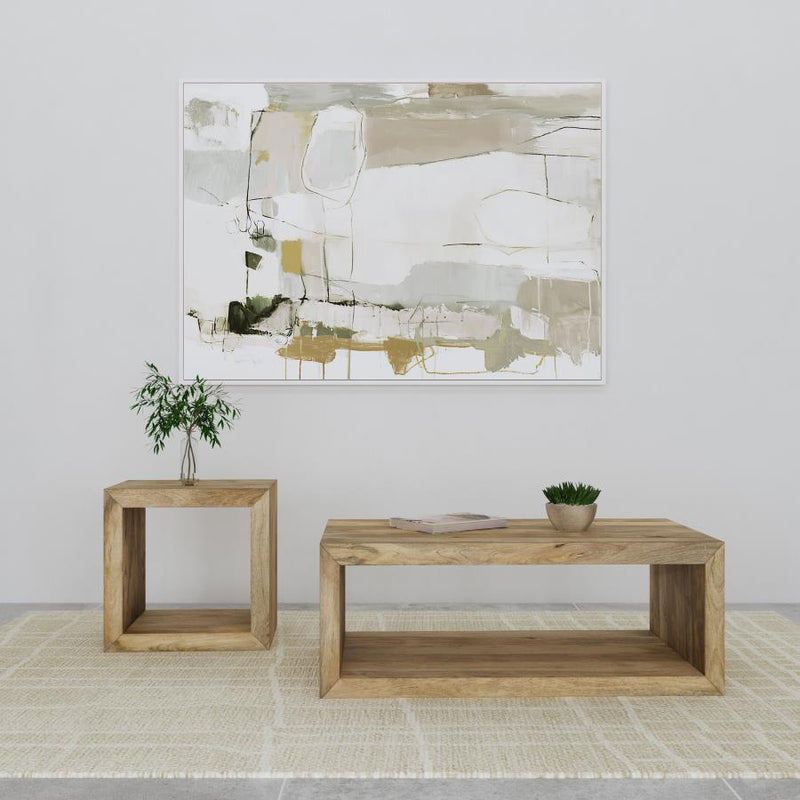 Benton Solid Mango Coffee and End Table Set Natural 2-piece
