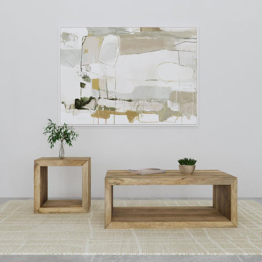 Benton Solid Mango Coffee and End Table Set Natural 2-piece