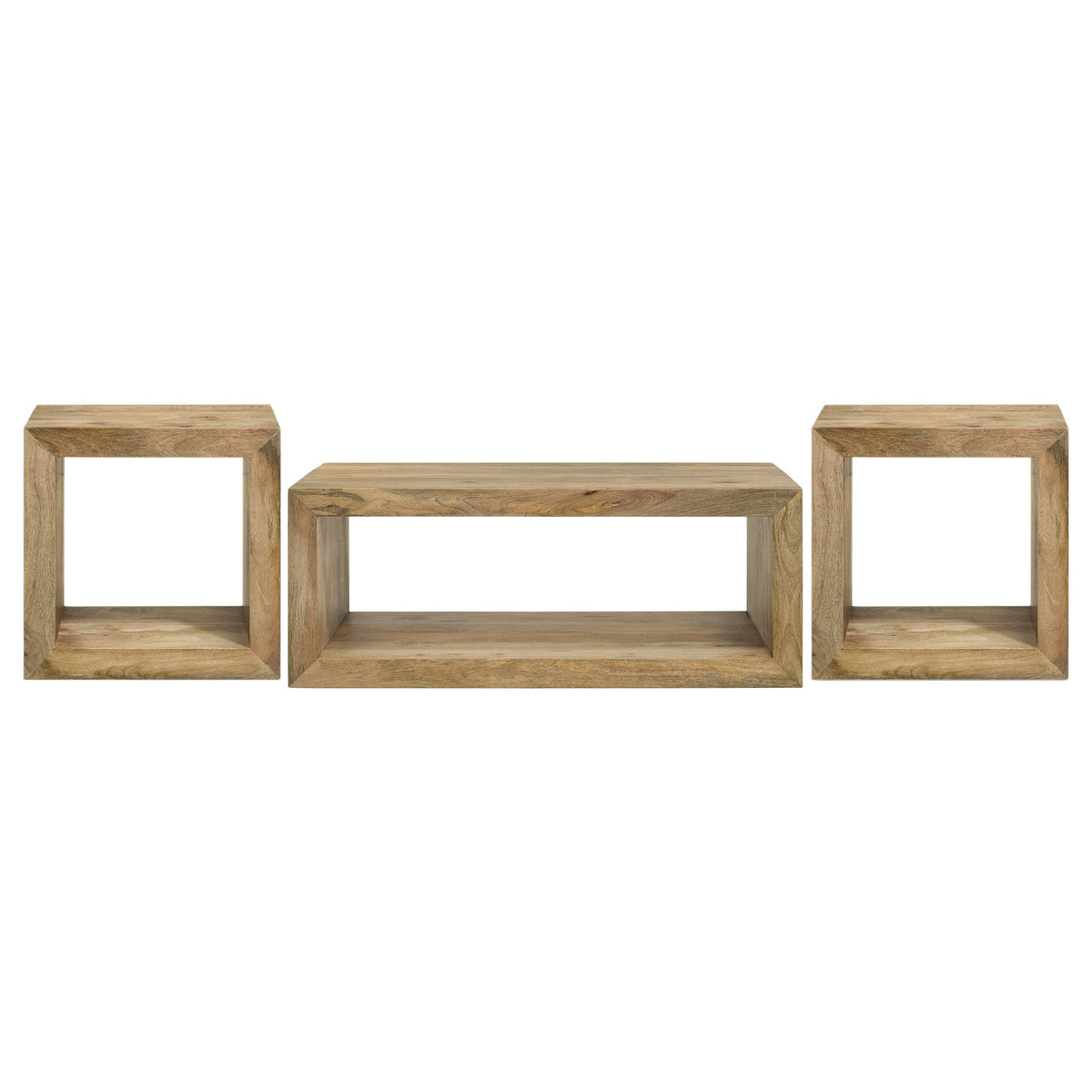 Benton Solid Mango Coffee and End Table Set Natural