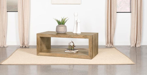 Benton Rectangular Solid Wood Coffee Table Natural Default Title
