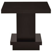 Reston Square Engineered Wood Side End Table Cappuccino