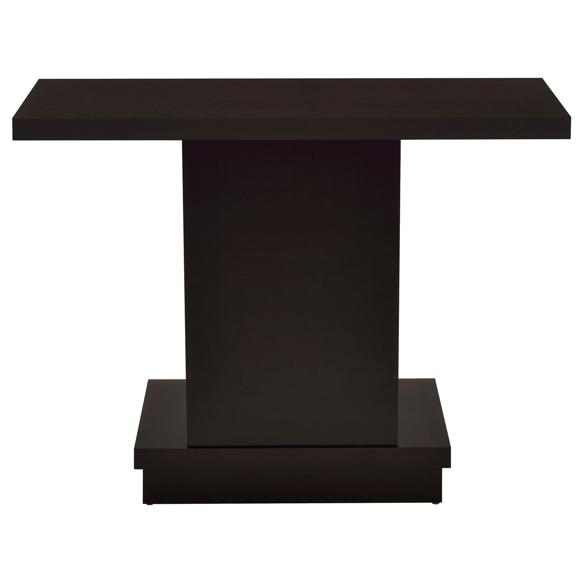 Reston Engineered Wood Pedestal Console Table Cappuccino