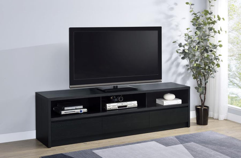 Rutland 78-inch 3-drawer TV Stand Media Console Black Default Title