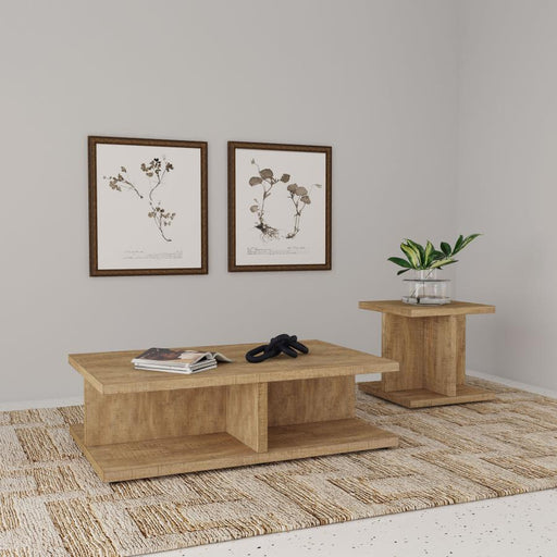 Cortona Coffee and End Table Set Mango 2-piece