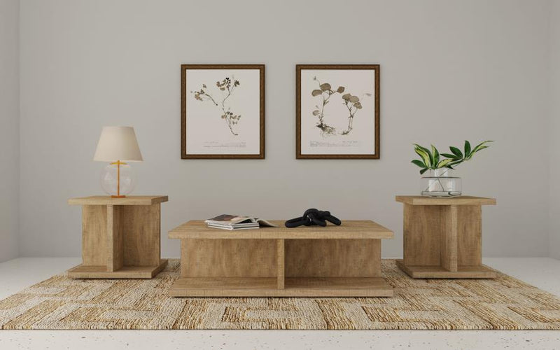 Cortona Coffee and End Table Set Mango 3-piece