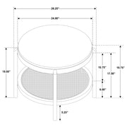 Arini Round End Side Table With Storage Shelf