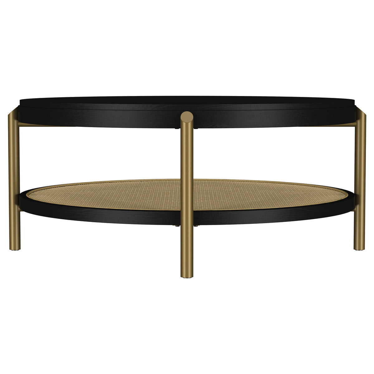 Arini Round Coffee Table With Storage Shelf