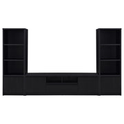 Winfield 3-piece Entertainment Center 78-inch TV Stand Black