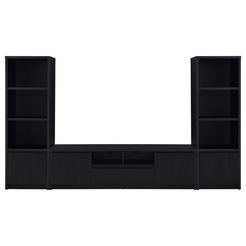 Winfield 3-piece Entertainment Center 78-inch TV Stand Black