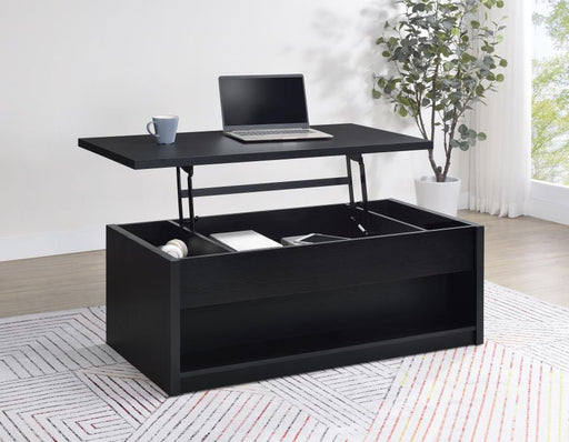 Knapp Lift Top Cocktail Coffee Table with Dual Drawers Black Default Title