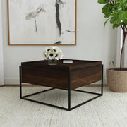 Fulton 30-inch Square Mango Wood Coffee Table Dark Brown Default Title