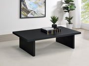 Max Rectangular Engineered Laminate Coffee Table Black Default Title