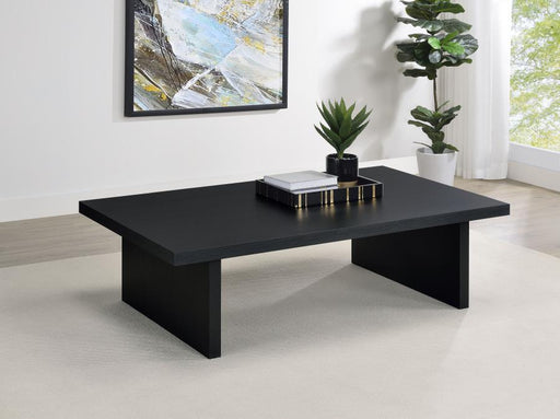 Max Rectangular Engineered Laminate Coffee Table Black Default Title