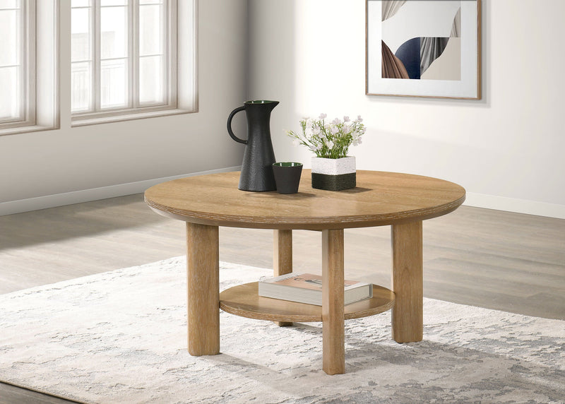 Ottowa 36-inch Round Wood Cocktail Coffee Table