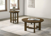 Ottowa Round Wood Coffee Table Set