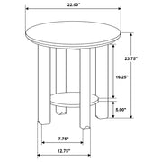 Ottowa Round Wood Coffee Table Set