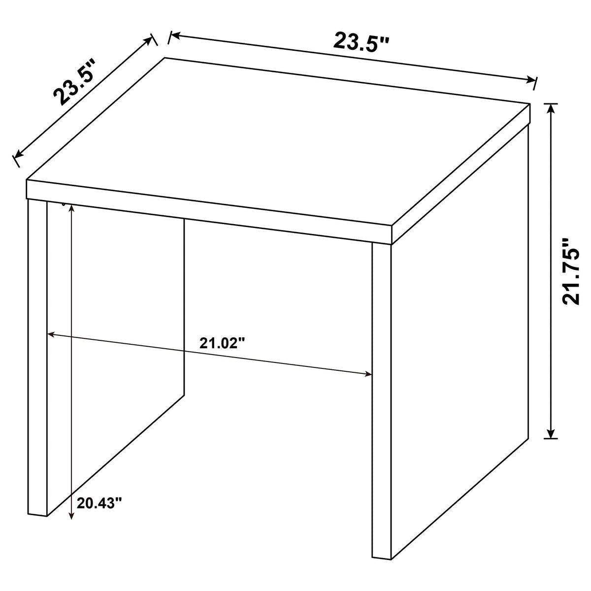 Canoga Engineered Wood Accent Side End Table