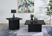 Devar Square Coffee and End Table Set Black 2-piece