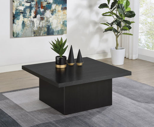 Devar Square Engineered Wood Coffee Table Black