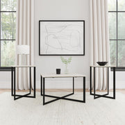 Tobin Marble Top Coffee and End Table Set 3-piece
